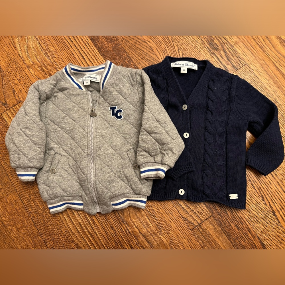 Baby jacket and cardigan